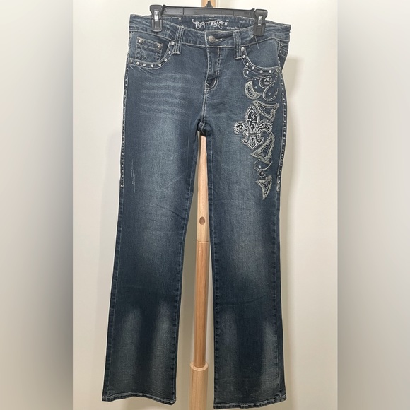 Trinity Ranch Montana West Signature Collection Size 13 Bootcut Studded Jeans - Picture 1 of 10